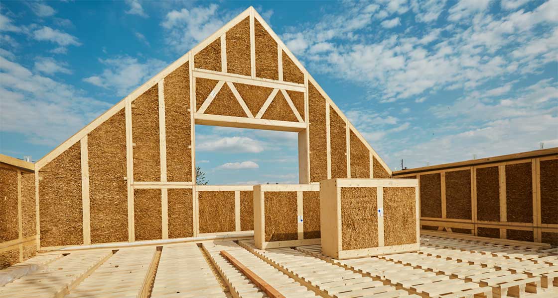 EcoCocon’s pioneering straw bale-based construction system. Photo: EcoCocon